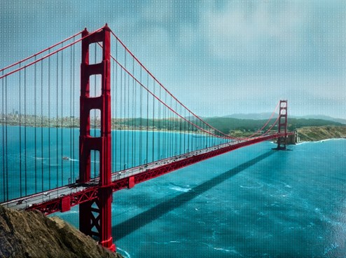Golden Gate bridge by Nick Holdsworth - Mixed Media on Board